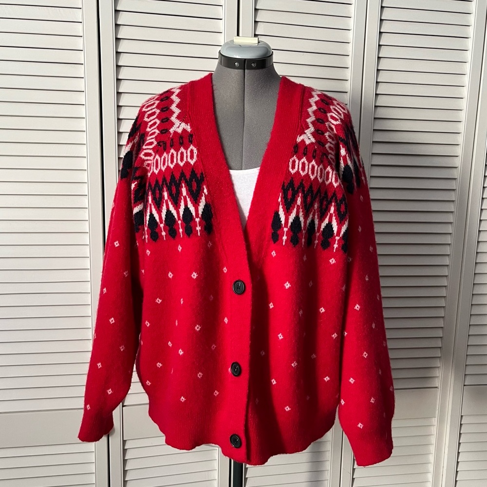 Smash + Tess Asher Fair Isle Cardigan XL - Picture 4 of 12